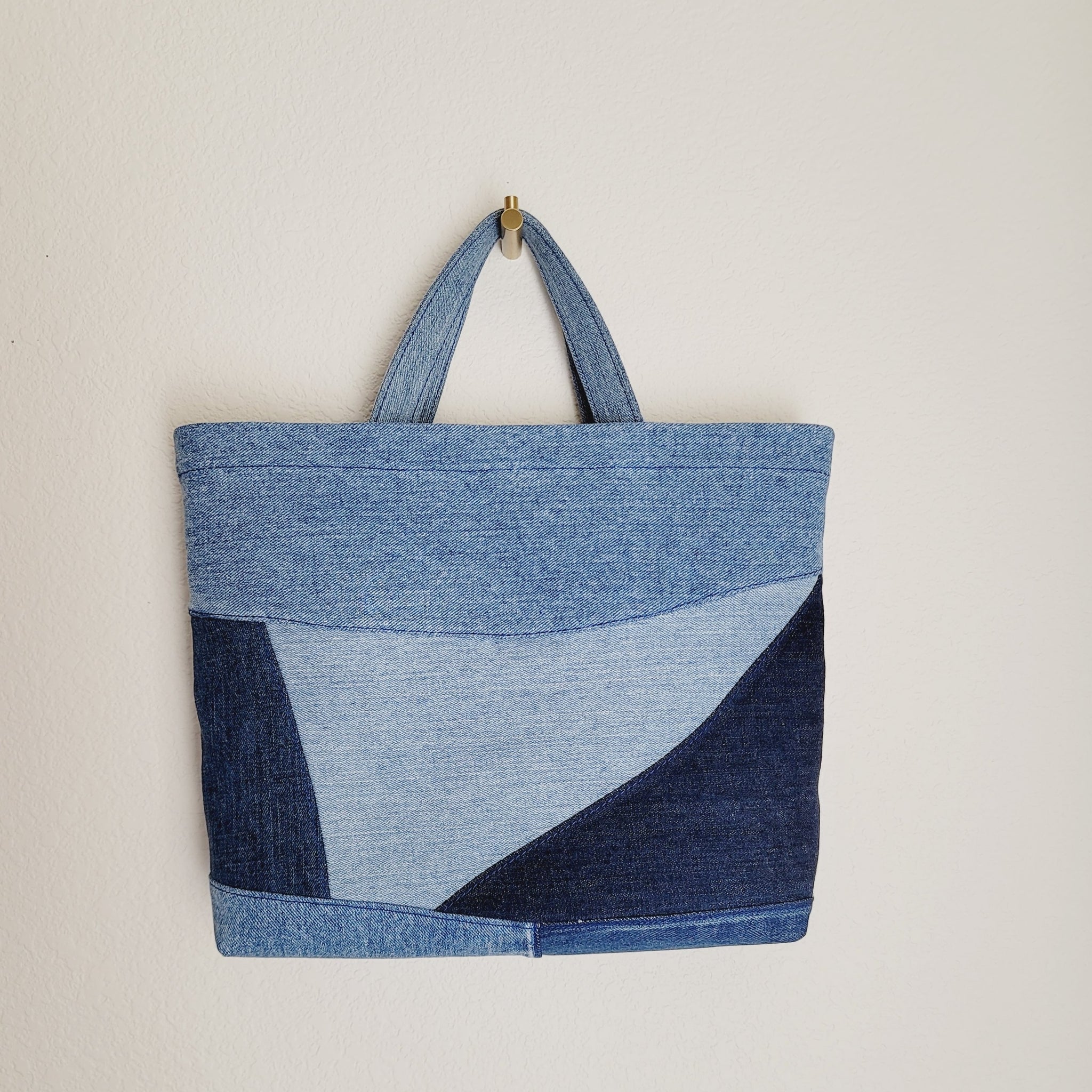 Denim Patchwork Tote Bag Medium – Luna Rose