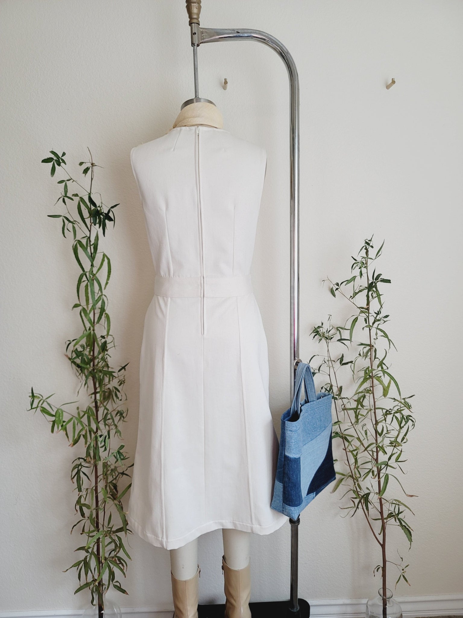 A-Line Structured Midi Dress in Organic Cotton (Pre-Order) – Luna Rose