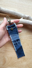 Load image into Gallery viewer, Denim Keychain Patchwork Bag Charm
