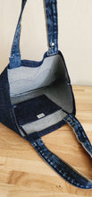 Load image into Gallery viewer, Love Conquers All Denim Tote Bag
