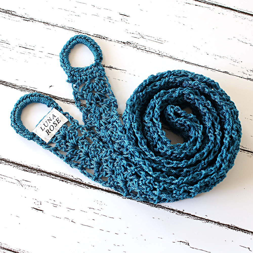 Yoga Mat Strap/Sling  Crochet Teal – Luna Rose